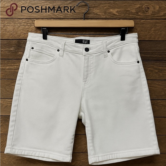 Kut from the Kloth White Jean Shorts Classic Summer Style - Picture 1 of 9